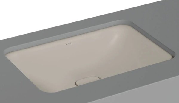 Vitra 7535B020-1083 Metropole Dikdörtgen Tezgahaltı Lavabo 60 cm Mat Bej.